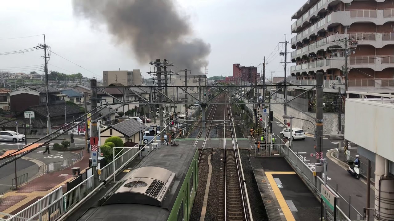 大和路線沿線火災 高井田駅の様子 長さ 0 53 動画ニュース