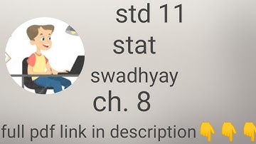 STD 11||ch 8||stat swadhyay||@all-subject_swadhya #std11th #education