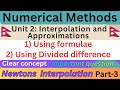 Numerical methods # ch-2-interpolation and Approximations #Newtons interpolation # part-3
