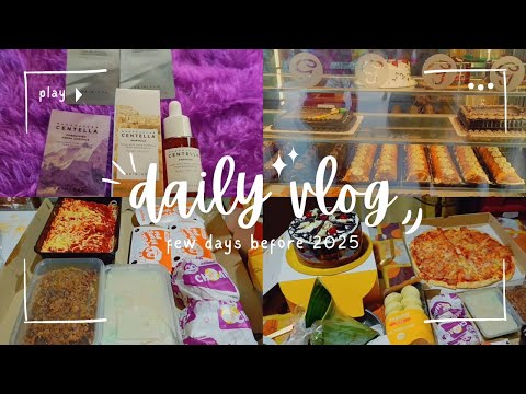 daily vlog ˖ ❀ ⋆。˚ few days before 2025 (skincare, foods, new year)