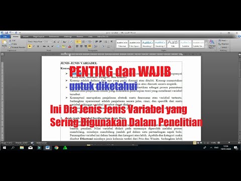 Video: Apa saja jenis-jenis variabel dalam TIK?