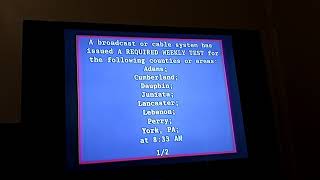 EAS: Xfinity Weekly Test (1/24/20)(EAS #249)