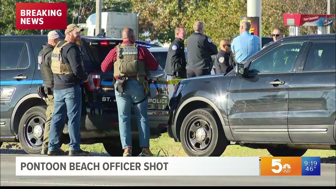 Police officer shot at gas station in Pontoon Beach, Illinois YouTube