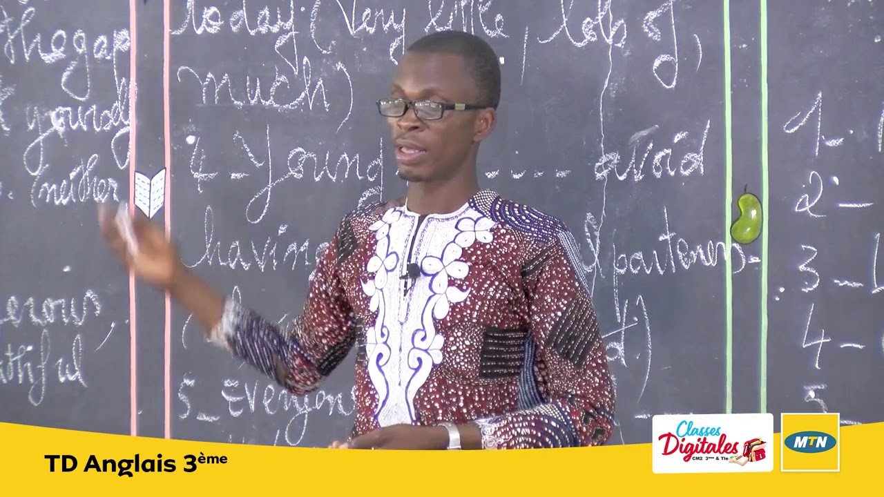 ANGLAIS 3EME - EXERCICE : CLASSES DIGITALES - YouTube