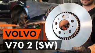 Como substituir discos de travão dianteira no VOLVO V70 2 (SW) [TUTORIAL AUTODOC]