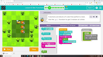 Code.org 2021 - Course 3 - Lesson 6 - Bee Functions