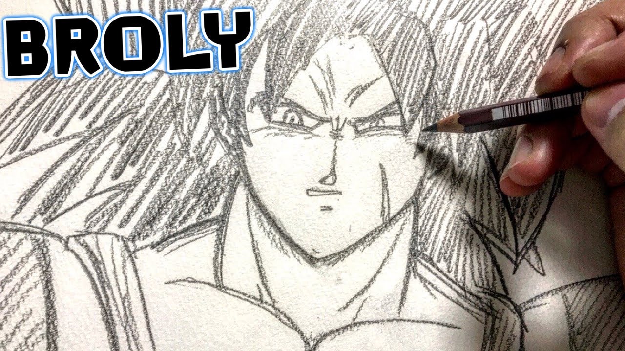ドラゴンボール 絵の練習にブロリー描いてみた Practice Drawing Broly Dragonball Youtube