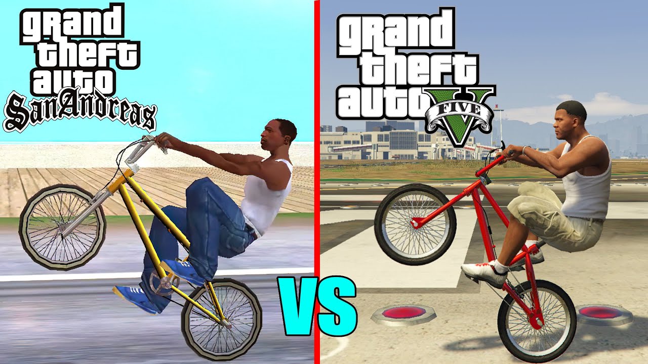 BMX De GTA Sa Vs GTA 5 CUAL Es MAS REALISTA EVOLUCION De La 