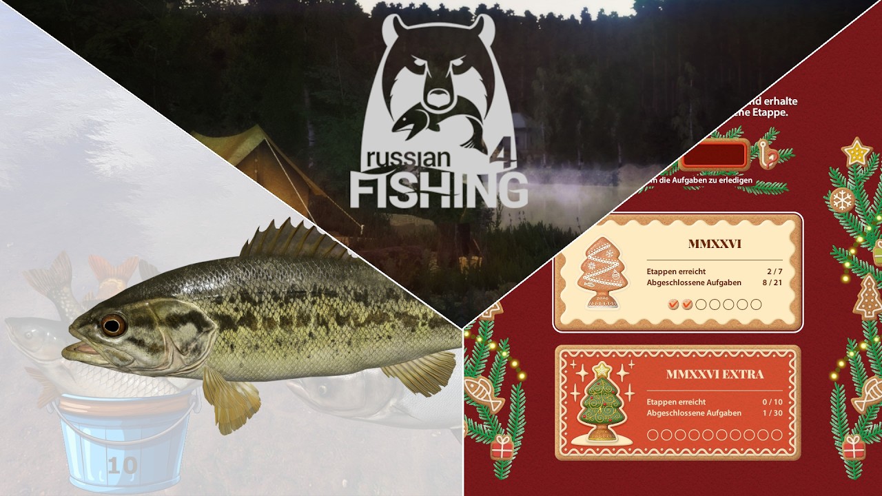 Forellenbarsch für Stufe 8 Premium - Neujahrs Herausforderungen | Russian Fishing 4