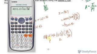Find Effective Interest Rate of a Simple Discount Note