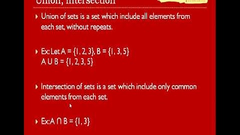 1.1 Sets and Set Operations