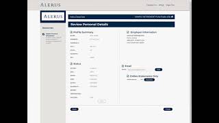 Online Enrollment for Retirement