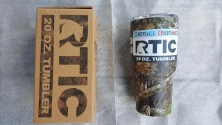 Unboxing Camo 20 oz. RTIC Tumbler+Splashproof Lid