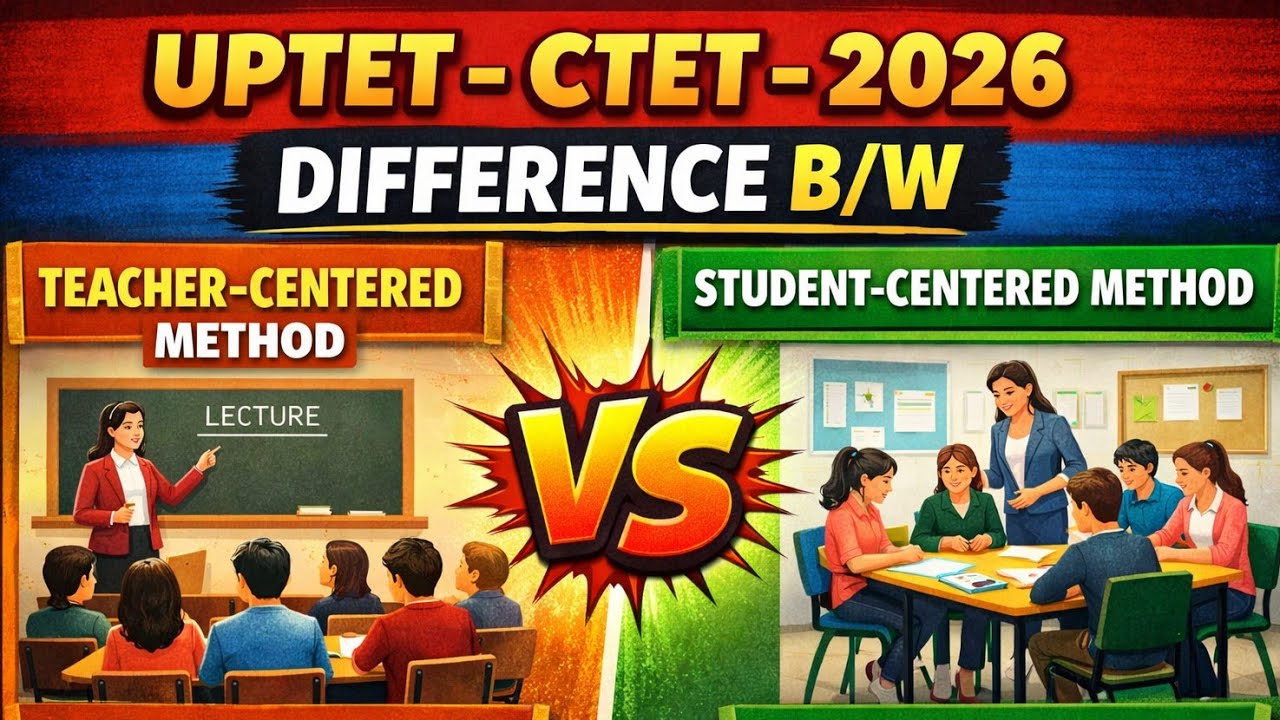Teacher Centered vs Learner Centered Method | CTET/HTET 2026 Teaching Methods