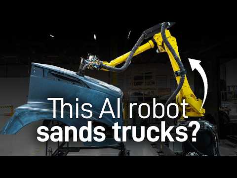 This AI Robot Sands Truck Parts (Surface Finishing Manufacturing)