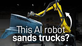 This AI Robot Sands Truck Parts (Surface Finishing Manufacturing)