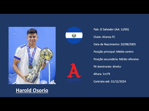 Harold Osorio (El Salvador | Alianza FC) footage vs Nicaragua U20