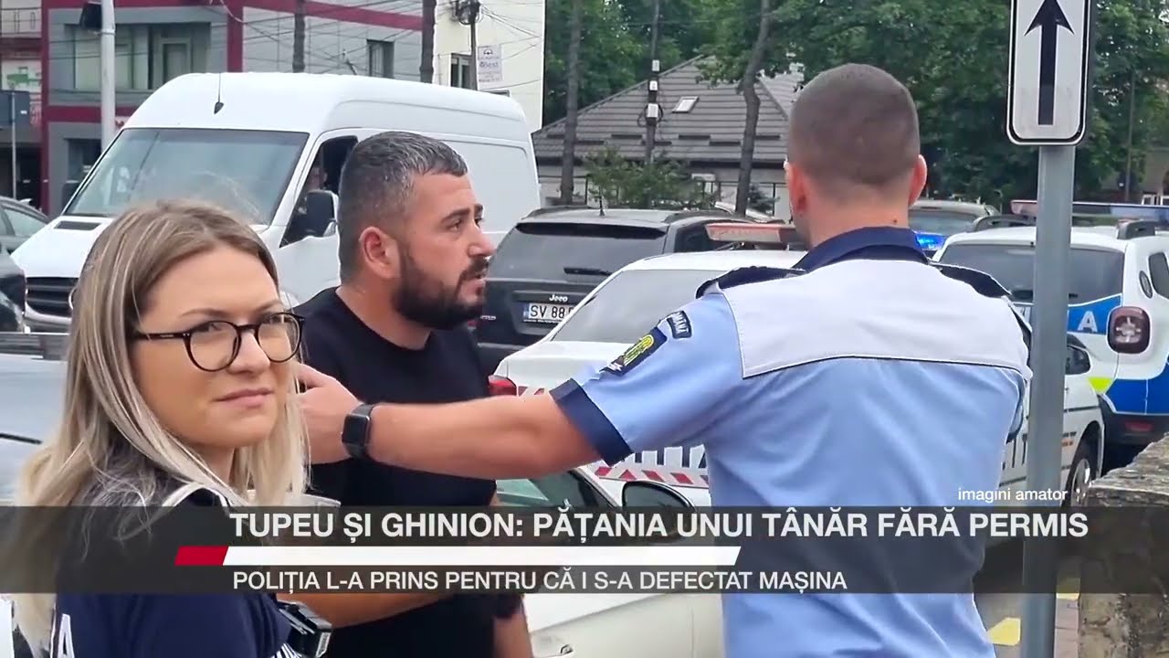 Tupeu și ghinion: pățania unui tânăr fără permis. Poliția l-a prins pentru că i s-a defectat mașina
