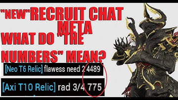 [WARFRAME] NEW RECRUIT CHAT META?!?!? "The Numbers" Explained | Crossplay