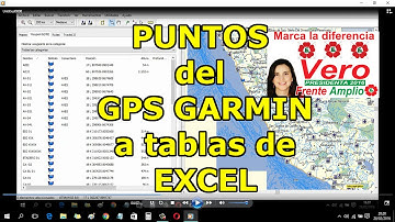 Puntos de GPS GARMIN a EXCEL con programas #Gratis