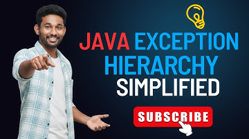 Java Exception Hierarchy Simplified | Exception Hierarchy in Java | Learn Java Exception Hierarchy