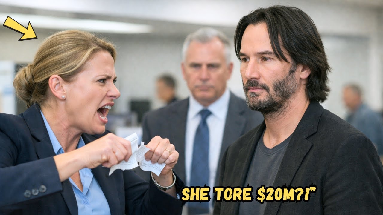 Bank Manager Tore Up Keanu Reeves’ $20M Check — Seconds Later Her Boss Called Him “Sir” True Story.