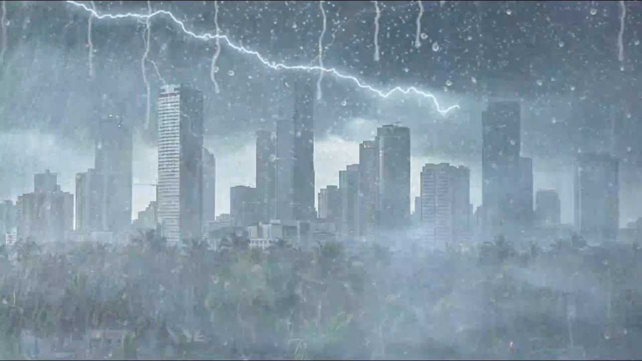 4K | Midnight Rain on Window Glass with Distant Thunder – Deep Sleep & Peaceful Night