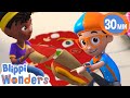 Blippi Learns How To Cook A Pizza 🍕😋 Blippi Wonders | Cartoons For Kids | After School Club