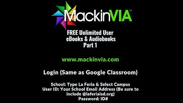 MackinVia Unlimited User eBooks & Audiobooks Part 1