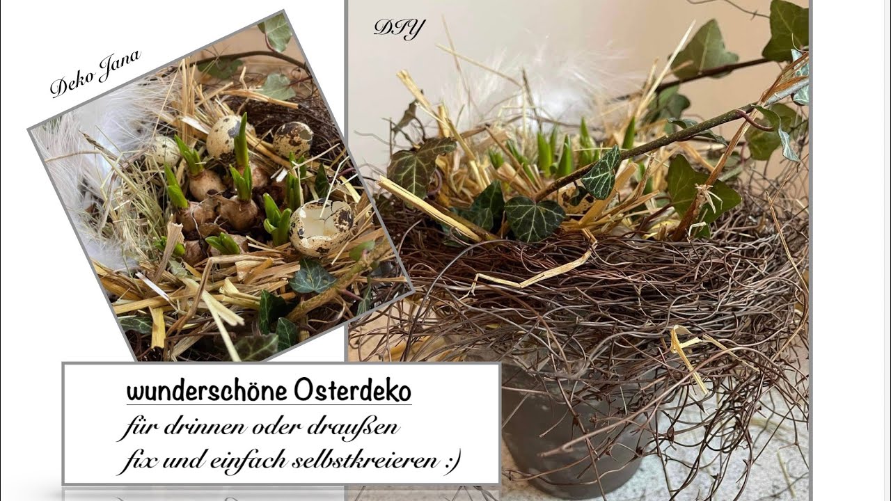 DIY: Frühling & Ostern, Dekoidee aus Naturmaterialien, Oster Deko Idee ( How to) / Deko Jana