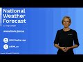 National weather forecast: Warm for southern Queensland, wet and windy for Tasmania