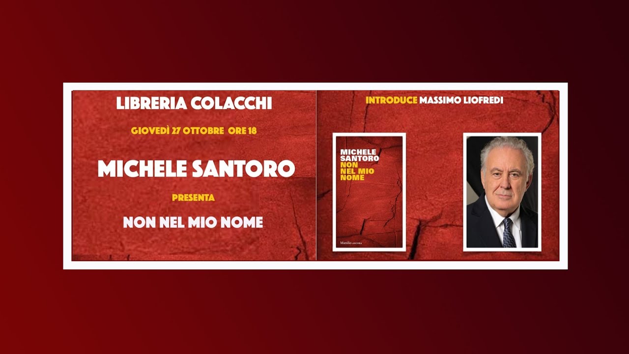 IN DIRETTA DALLA LIBRERIA COLACCHI, L'AQUILA MICHELE SANTORO PRESENTA