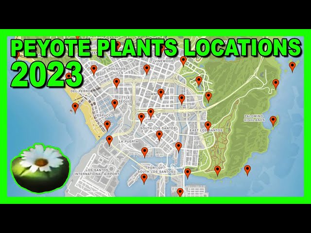Peyote Plants Locations Map April 2023 - ALL PEYOTE PLANTS LOCATIONS | GTA 5  Online - YouTube
