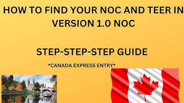 HOW TO FIND YOUR NOC AND TEER IN THE NEW 2021 NOC VERSION 1.0|STEP-BY -STEP GUIDE