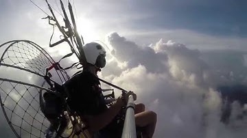 Relaxed Paramotor Cloud Surfing