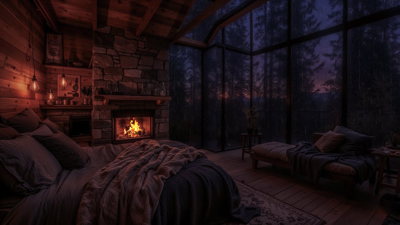Sueño Profundo con Lluvia en Cuarto Forestal | Sonidos Calmantes para Descansar Bien