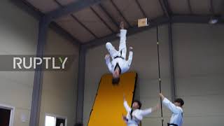 Flying Kicks! Seoul taekwondo master aces stunning 4-metre high kicks