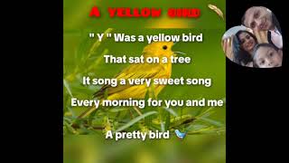 A yellow bird poem
