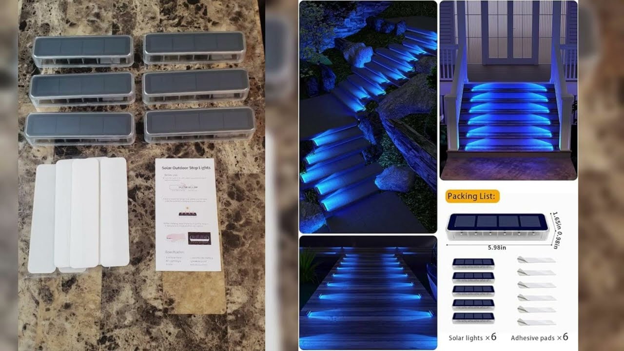 Magical Blue Solar Outdoor Step Lights | Outdoor LED Lighting Ideas 🌟