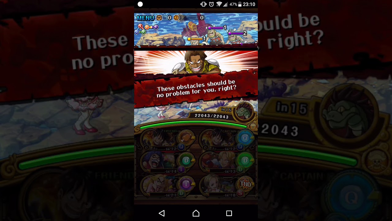 [OPTC Global] TS Luffy vs 60 Stamina Neo Sabo (Fighter)