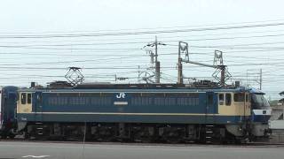 8860レ JR貨物 機関車 岡山機関区所属 EF65 1121号機牽引臨時貨物列車 京急 甲種 66レ EF210-101号機牽引 高速貨物列車 東海道本線 静岡貨物駅 抑止 2011年3月15日