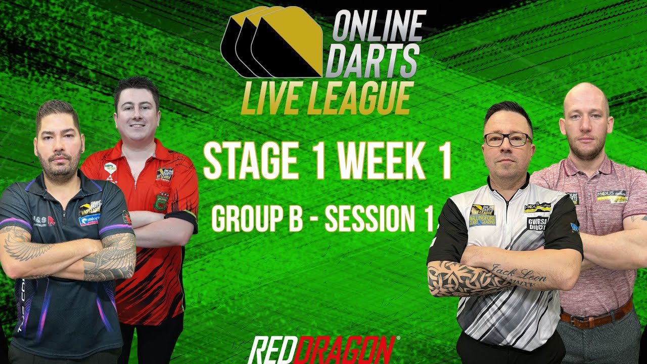 ONLINE DARTS LIVE LEAGUE Stage 1 Week 1 GROUP B Session 1 YouTube