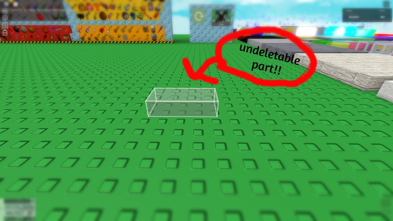 Undeletable airwalk glitch (Roblox gears,Lpi glitch)