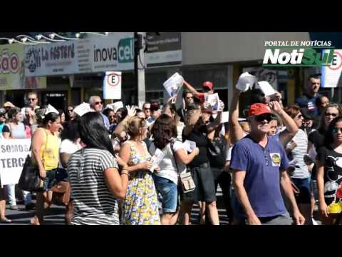 Manifestação contra a Reforma da Previdência em Tubarão