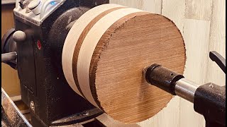 Woodturning - Maple & Walnut Salad Bowl