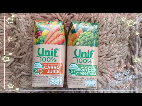 รีวิวยูนิต unif 100% น้ำผักผลไม้รวม carrot juice green vegetable juice