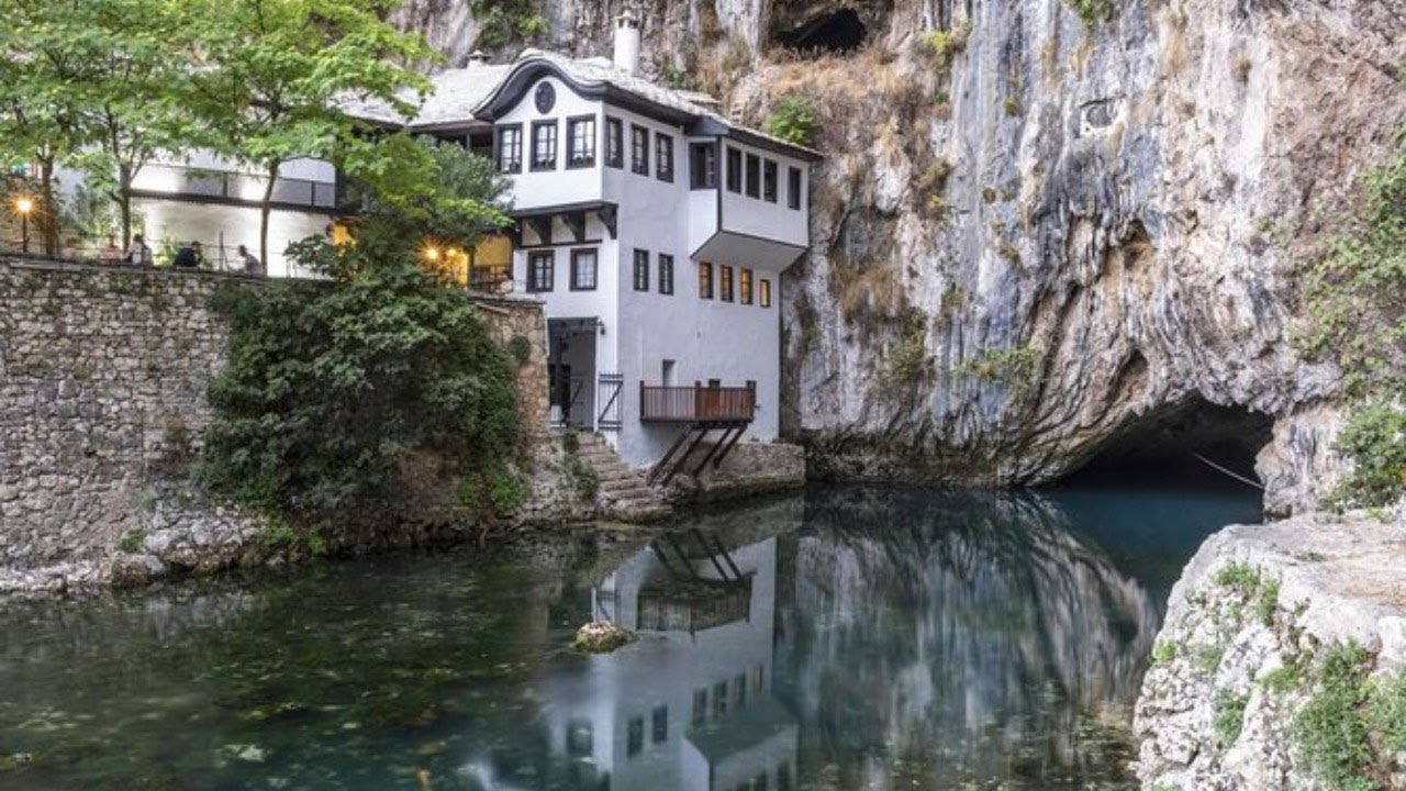 4k Bosnia And Herzegovina Blagaj Tekija The Beautiful Monastery