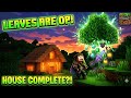 🔥🍀LEAVES ARE OP LOOT MINECRAFT PE CHALLENGE || HOUSE IS COMPLETE ALMOST SUBSCRIBE
