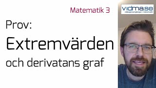 Matematik 3. PROV: Extremvärden och derivatans graf.
