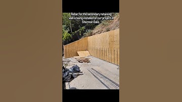 Rebar for the secondary retaining wall is being installed on our project in Sherman Oaks.